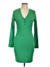 Haute Monde Solid Green Cocktail Dress Size L - photo 1