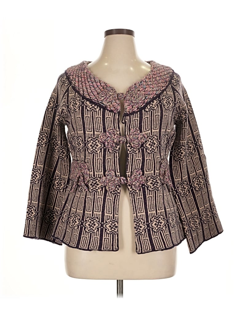 Pre-owned Sleeping On Snow Wool Cardigan Sweater In Brown