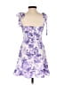 Aqua 100% Polyester Floral Purple Cocktail Dress Size XS - photo 2