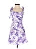 Aqua 100% Polyester Floral Purple Cocktail Dress Size XS - photo 1