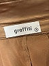 GRAFFITI Metallic Tan Long Sleeve Blouse Size S - photo 7
