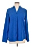 Talbots 100% Polyester Blue Long Sleeve Blouse Size L - photo 1