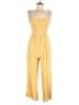 Blue Rain Solid Yellow Jumpsuit Size S - photo 1