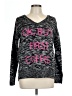 Oh MG! 100% Acrylic Print Black Pullover Sweater Size L - photo 1