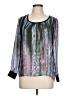 Freebird 100% Polyester Teal Purple 3/4 Sleeve Blouse Size L (estimated) - photo 1