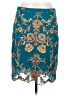 Yoana Baraschi 100% Polyester Paisley Teal Formal Skirt Size 6 - photo 1