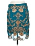 Yoana Baraschi 100% Polyester Paisley Teal Formal Skirt Size 6 - photo 2