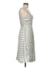 BB Dakota 100% Polyester Stripes Silver Casual Dress Size 6 - photo 4