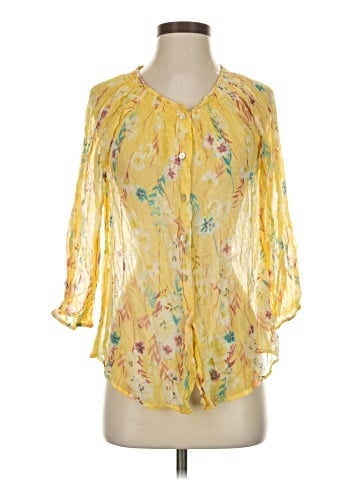 Sundance 3/4 Sleeve Silk Top (view 1)