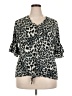 Heimish U.S.A Animal Print Silver Gray Short Sleeve Blouse Size 2X (estimated) - photo 1