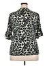 Heimish U.S.A Animal Print Silver Gray Short Sleeve Blouse Size 2X (estimated) - photo 2