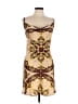 Papaya 100% Polyester Paisley Brown Cocktail Dress Size L - photo 1