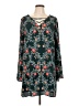 Xhilaration Floral Teal Casual Dress Size L - photo 1