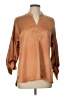 Tahari Tan Gold 3/4 Sleeve Blouse Size L - photo 1