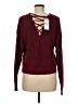 MNG 100% Cotton Burgundy Pullover Sweater Size M - photo 2