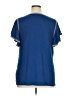Max Studio Blue Short Sleeve Top Size 1X - photo 2