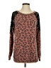 Bibi Animal Print Brown Pullover Sweater Size S - photo 1