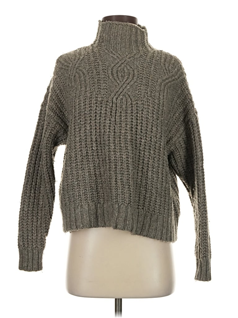 Pre-owned Aerie Turtleneck Sweater In Gray