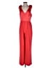 Adrianna Papell 100% Polyester Solid Red Jumpsuit Size 10 - photo 1