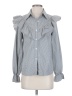 Unbranded 100% Polyester Gray Long Sleeve Blouse Size S - photo 1