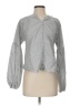 Evereve Stripes Gray Long Sleeve Blouse Size XS - photo 1