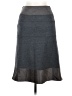 Lida Baday 100% Wool Color Block Gray Wool Skirt Size 6 - photo 2