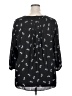 NYDJ 100% Polyester Black 3/4 Sleeve Blouse Size 2X - photo 2