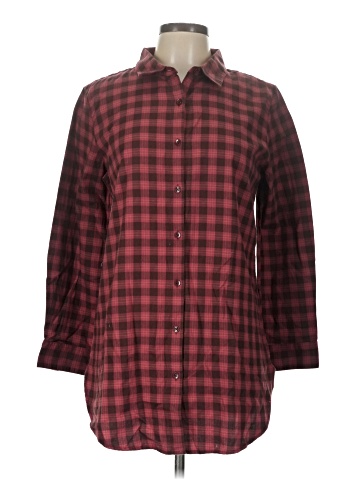Garnet Hill 3/4 Sleeve Button-Down Shirt (view 1)