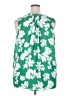 Simply Vera Vera Wang 100% Polyester Floral Green Sleeveless Blouse Size XXL - photo 2