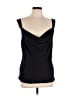 Glam 100% Polyester Black Sleeveless Top Size L - photo 1