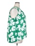 Simply Vera Vera Wang 100% Polyester Floral Green Sleeveless Blouse Size XXL - photo 4