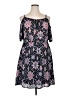 Eyeshadow 100% Polyester Paisley Black Casual Dress Size 1X - photo 1