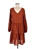 Unbranded Solid Brown Casual Dress Size M - photo 1