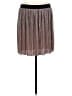 BCBGeneration Metallic Silver Casual Skirt Size L - photo 1