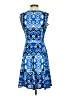 Adorne Print Blue Casual Dress Size 0 - photo 2