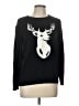 Charter Club Graphic Black Pullover Sweater Size L - photo 1
