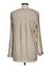 Dna Couture 100% Polyester Chevron-herringbone Tan Long Sleeve Blouse Size L - photo 2