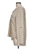 Dna Couture 100% Polyester Chevron-herringbone Tan Long Sleeve Blouse Size L - photo 5