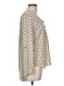 Dna Couture 100% Polyester Chevron-herringbone Tan Long Sleeve Blouse Size L - photo 4