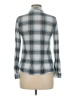 Passport 100% Polyester Plaid Blue Long Sleeve Blouse Size M - photo 2