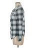 Passport 100% Polyester Plaid Blue Long Sleeve Blouse Size M - photo 5