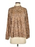 J.Crew Animal Print Brown Long Sleeve Blouse Size S - photo 1