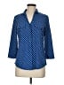 J. McLaughlin Blue 3/4 Sleeve Blouse Size M - photo 1