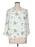 CeCe 100% Polyester Floral White 3/4 Sleeve Blouse Size XL - photo 1