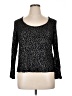 Jennifer Lopez 100% Rayon Black Long Sleeve Top Size XL - photo 1