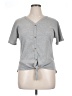 Unbranded 100% Polyester Gray Short Sleeve Top Size L - photo 1