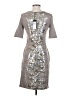 BCBGMAXAZRIA Metallic Silver Cocktail Dress Size S - photo 2