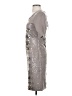 BCBGMAXAZRIA Metallic Silver Cocktail Dress Size S - photo 5