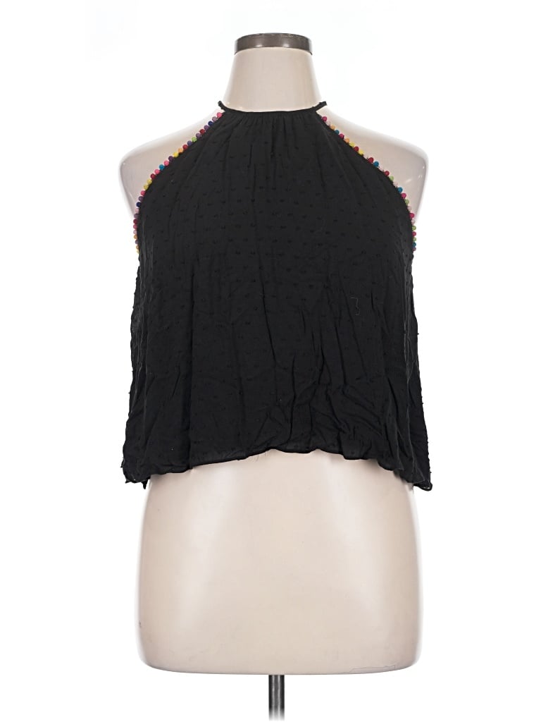 Pre-owned Honey Belle Sleeveless Blouse In Black