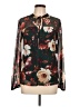 En Focus Studio Floral Green Long Sleeve Blouse Size L - photo 1